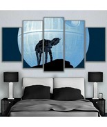 Framed Star Wars Death Star ATAT Five Piece Canvas Multi Panel Home Deco... - $31.00+