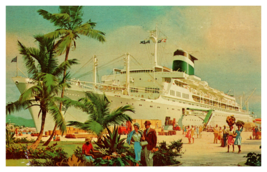 Grace Line Santa Rosa Paula Luxury Liners Portside Caribbean Postcard Unposted - £3.87 GBP