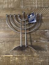 Rite Lite Hanukkah Modern Traditional Menorah With Polished Silver Finish - $19.26