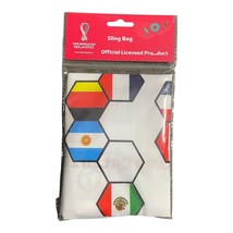 FIFA World Cup Qatar 2022 All Countries Sling Bag 17&quot;x13.5&quot; Soccer Backpack - £9.07 GBP