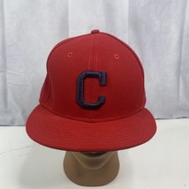 Red Cleveland Guardians Indians &quot;C&quot; New Era 59fifty Fitted Hat 7 3/8 Unisex - £14.54 GBP