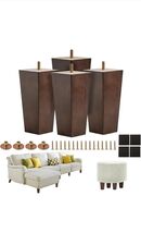 4"  Wooden Legs for Furniture 4 inch Sofa Legs Square Bed Legs Pack of 4 - $8.99