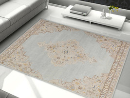 Lira Blue 9&#39;x12&#39;  Handmade Tufted Persian Oriental 100% Wool Area Rugs &amp; Carpet - £497.76 GBP