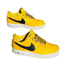 Nike Air Force 1 NBA 2017 Mens 10.5 Black Yellow Shoes 823511-701 - £78.75 GBP