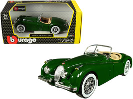 1951 Jaguar XK 120 Roadster Green 1/24 Diecast Model Car by Bburago - £32.96 GBP