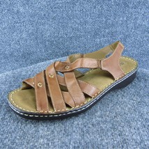 Naturalizer Craft Women Strappy Sandal Shoes Brown Leather Size 9 Wide - $24.75