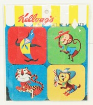 One Set - 4 Kellogg&#39;s Cereal Animal Logo Vintage Design Collectible Magnets 2005 - £3.14 GBP