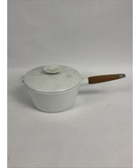 Vintage White COPCO Denmark Danish Enameled Cast Iron Pot - $19.79