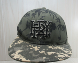 Hurley digital camo palm trees Logo Snapback Hat green one size flat brim - $12.86
