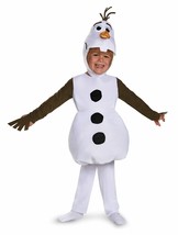 Disney Frozen Olaf Snowman Child Halloween Costume Toddler Size Large 4-6 - £25.74 GBP