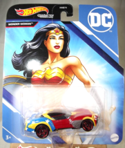 2022 Hot Wheels DC Comics Character Cars WONDER WOMAN Red/Yellow/Blue w/RedPr5Sp - $12.50