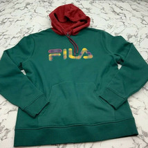 Men&#39;s Fila Teal | Red | Multicolor Fleece Hoodie - $59.00