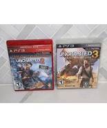 Uncharted 2 3 Sony Playstation 3 PS3 Complete W/ Manuals Lot of 2 Games - $20.53 CAD