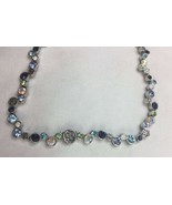 Lia Sophia Happy Hour Necklace Silver Tone With Crystals - £18.45 GBP