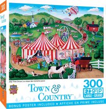 MasterPieces 300 Piece EZ Grip Jigsaw Puzzle - Jolly Time Circus - 18&quot;x24&quot; - £15.65 GBP