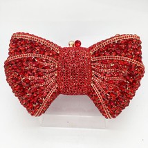  Red  Crystal Box Evening Bags for  Party Purse Women Wedding Clutch Bags Handba - £133.80 GBP