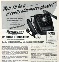 1960 Rembrandt TV Ghost Eliminator Advertisement Vintage Television DWU16D - $24.99