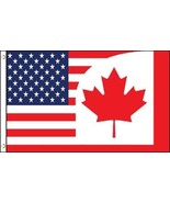 Moon Knives 3x5 USA Canada Combination Flag Canadian American Super-Poly... - $6.64 CAD