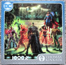 The Justice League 1000 Piece Dc Ceaco Puzzle Thomas Kinkade Studios #3154-2 - £14.05 GBP