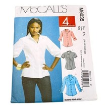 McCalls Pattern M6035 Womans Shirt Princess Seams Tailored Size 14 to 22... - $11.87