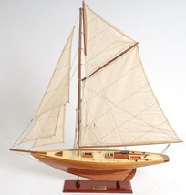 Sailboat Model Watercraft Traditional Antique Penduick Small Wood Base - £175.02 GBP