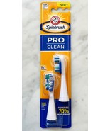 Arm &amp; Hammer Spinbrush Pro Clean Toothbrush 2 Replacement Heads Soft Bri... - £11.32 GBP