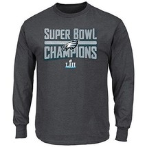 Philadelphia Eagles Super Bowl LII Sudden Impact Gray Long Sleeve T-Shirt - £27.67 GBP