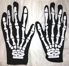 Forum Novelties Gothic Punk Rocker Skeleton Hand Bone Gloves Cosplay Halloween C - £5.34 GBP