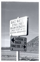 Death Valley Road Signs Shoshone Baker Bad Water 1940 RPPC Postcard Repro - £5.90 GBP