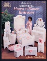 FASHION DOLL (Barbie) HEARTS 'N' FLOWERS BEDROOM By Kooler Studio-PLASTI... - $14.80