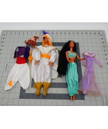 Disney Aladdin And Jasmine Dolls With Accessories Lot Vintage 1992 - $29.99