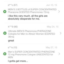 MEN 3 BOTTLE Lot of SUPER CONCENTRATED Pherazone UNSCENTED Pheromone 72mg Spray image 3