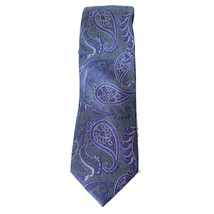 Michael Kors Gray Purple Paisley Movement Silk Blend Tie - £19.57 GBP
