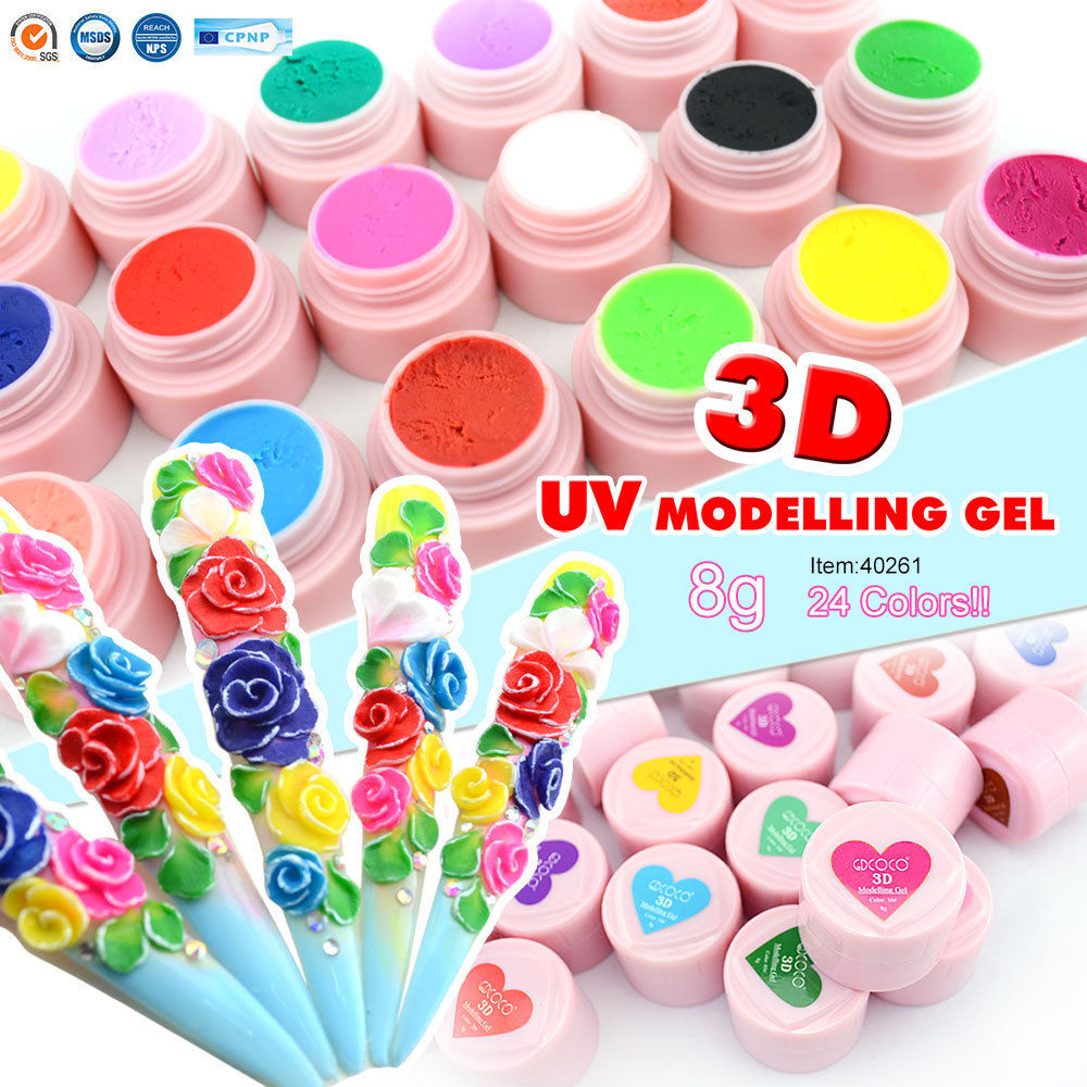 CANNI 3D 4D Modelling Sculpture Gel Nail Art Creative Manicure Decoration UV LED - $8.99