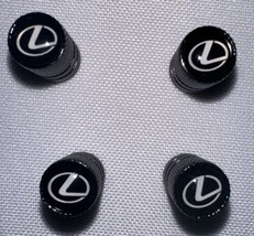 NEW Lexus  Style 4pc Tire Valve Caps for LEXUS - Black - £7.12 GBP