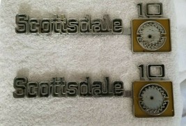 Chevrolet Truck " Scottsdale 10 " Emblems Pair Original Vintage - £58.99 GBP
