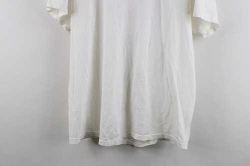 Vintage 90s Streetwear Mens Large Distressed USA Flag Box Logo T-Shirt White Item image 13