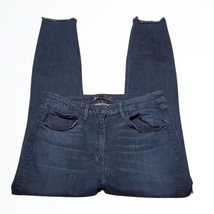 3 x 1 NYC Scuba Blue Higher Rise Skinny Jeans w Raw Hem Size 27 Waist 27 Inches - £37.42 GBP