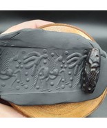 Amulette perle pierre oeil agate sculpture indo tibétaine cheval et oise... - €68,37 EUR