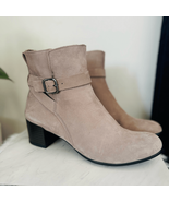 ECCO Dress Classic 35 Buckle Ankle Block Heel Boots Tan, Size 10 (Euro 4... - $89.00