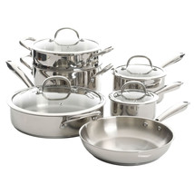 Kenmore Elite Devon 10 Piece Heavy Gauge Stainless Steel Cookware Set - $3,675.53 MXN