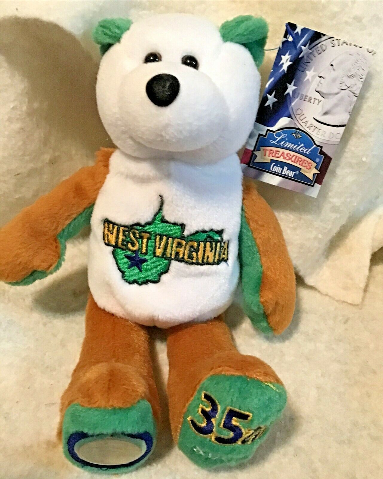 Primary image for Limited Treasures West Virginia 35th. State Quarter Coin Bear New With Tags
