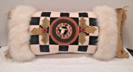 RARE Lenae Mae Vintage Whimsical Christmas Pillow Amelia Mouse Ran up th... - £79.87 GBP