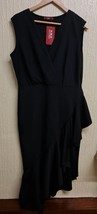 H&amp;M Black Sleeveless Frails Tiered Dress - Size 18 Express Shipping - £17.95 GBP