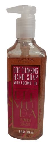 Bath & Body  Works Deep Cleansing Hand Soap Bermuda Plumeria Sunrise 8 Oz. - $12.95