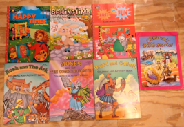 Children&#39;s Lot Of 7 Coloring Books Springtime Fun Happy Times Noah David... - £10.15 GBP