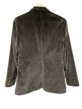 Dimension V Vintage Charcoal  Gray Velvet Jacket Cotton 8 * See Note - $39.57