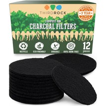 3 Years Supply Charcoal Filters For Compost Bucket - 12 Pack - 5.1 Inche... - $33.99