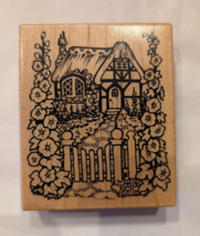 VTG 1994 PSX G-1232 Rubber Stamp - English Country Cottage Farm Flowers - USA - £10.12 GBP