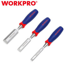 WORKPRO 3 Pieces Wood Chisel Set Construction Soft Grip Woodworking DIY ... - £30.67 GBP